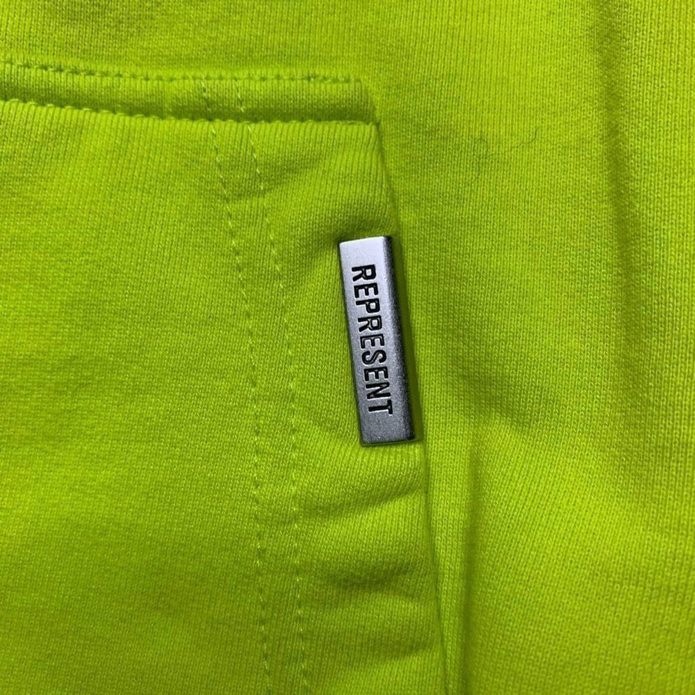 Represent Mens S Hoodie Gold Lime Green Angel Graphic Print - Picture 8 of 15